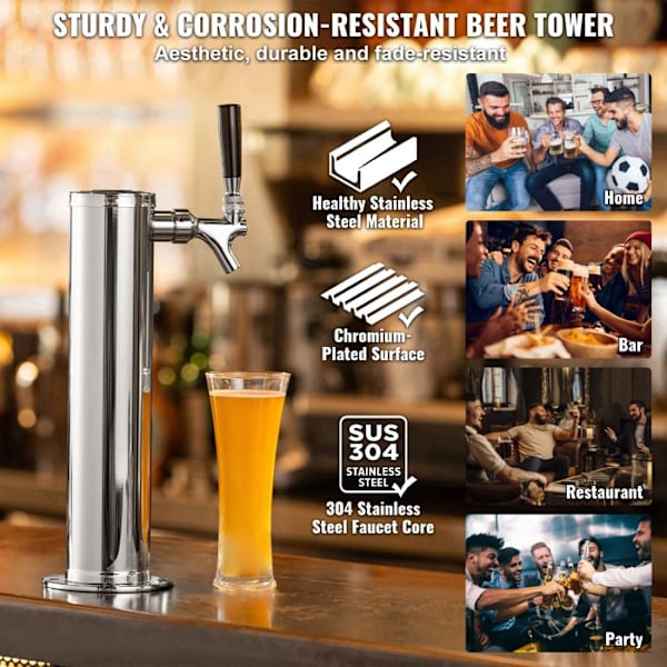 Ölkran - DUOKU - Kegerator - Enkelt kran - Kopplingssystem A - Regulator W21.8
