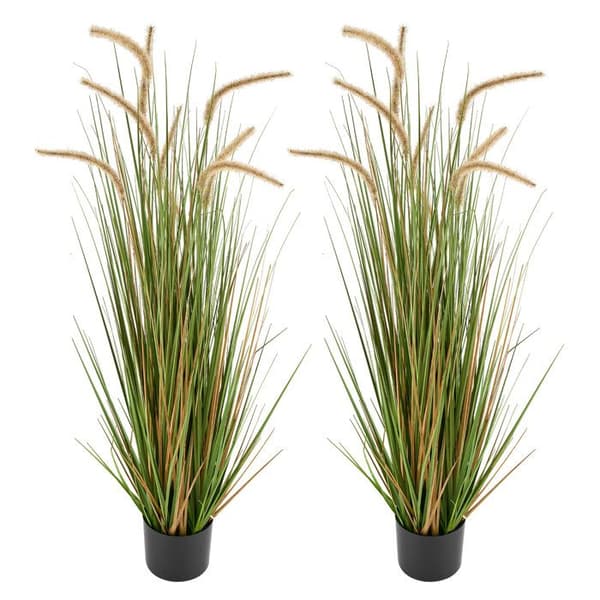 Kunstplante i potte - DUOKU - SS004 - Kogle - 119 cm - Sæt af 2 Grön