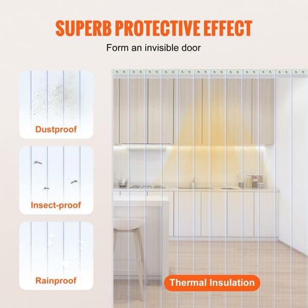 Rideau - DUOKU - Modell HMV0 - 4572 cm - PVC - Transparent