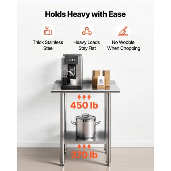 Arbetsbord - DUOKU - YH2-D-30 - Rostfritt stål - 2 nivåer - 76,2x61,0x89,4 cm
