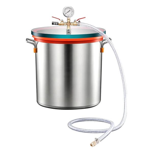9 Gallons (34 liter) Tomrum i Rustfrit Stål-Duoku, Udstyret med Tempereret Glaslåg, med en Slange
