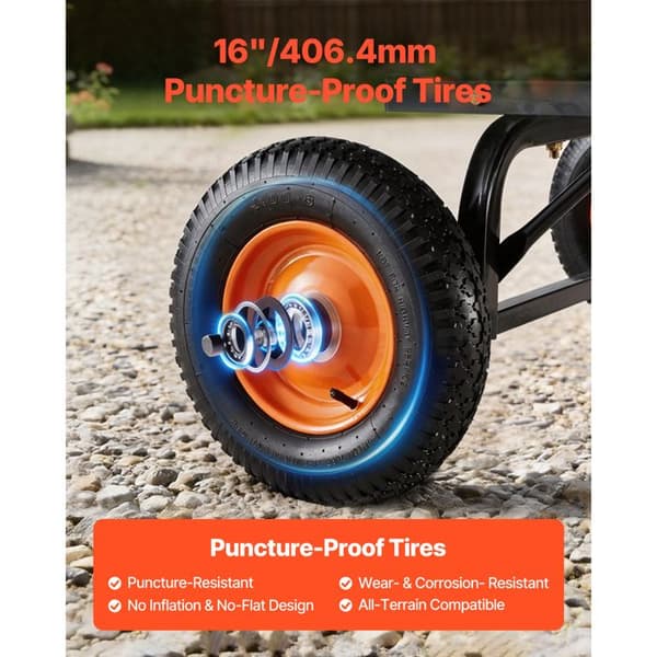 Havevogn med tippesystem - DUOKU - TC4283A - 680 kg - Tippesystem - 1240x990x735 mm