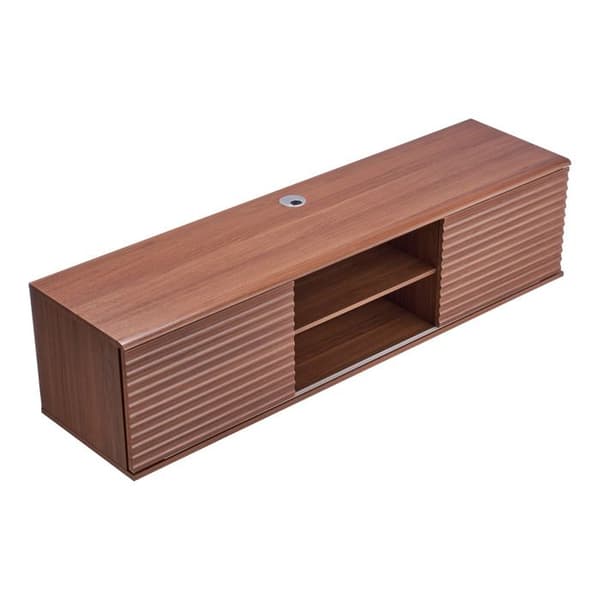 Væghængt TV-Møbel - DUOKU - 152 cm - Multimedie Console - 2 Niveauer - Valnød Valnöt