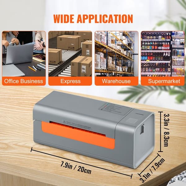 Etiketprinter - DUOKU - Y486 - 203 DPI - 150 mm/s - Direkte termisk - Grå