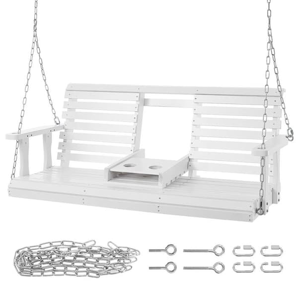 Havnesofa - DUOKU - YQ-117C - Cedertræ - Stål kæder - Hvid Vit