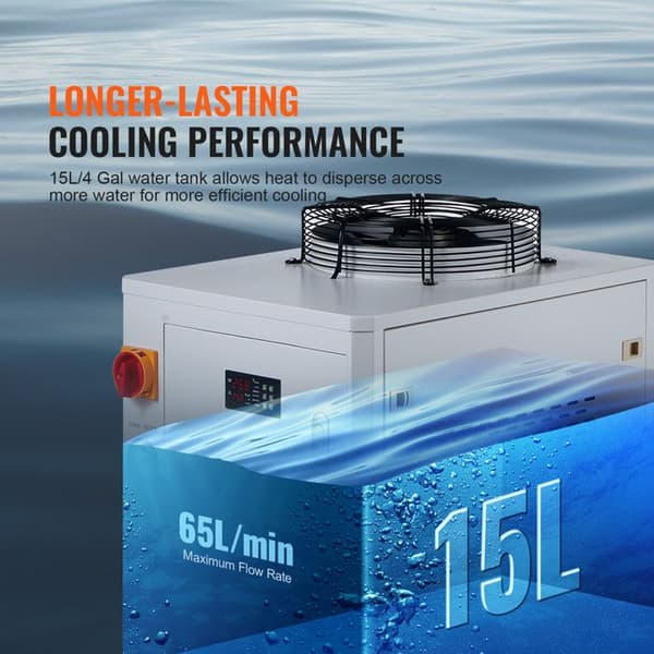 Industriel vandkøler - DUOKU - CW6000 - Beholder 15 L - 1500 W - Flow 65 L/min