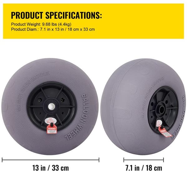 Sanddäck - DUOKU - 13" - TPU - Kapacitet 55 kg - Uppblåsbar