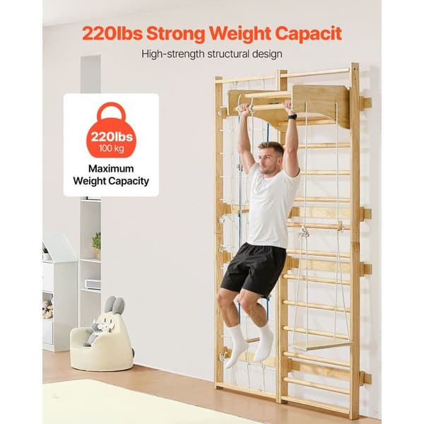 Robust Træ Espalier-Duoku-12 Niveauer-100 kg Belastning-til Alsidig Brug