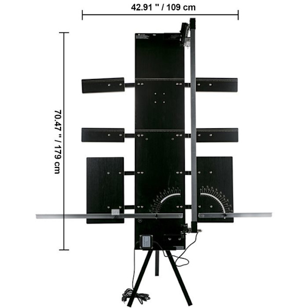 Svampefjerner - Duoku - 42 cm max - 115 cm Maksimal længde - 200W Effekt