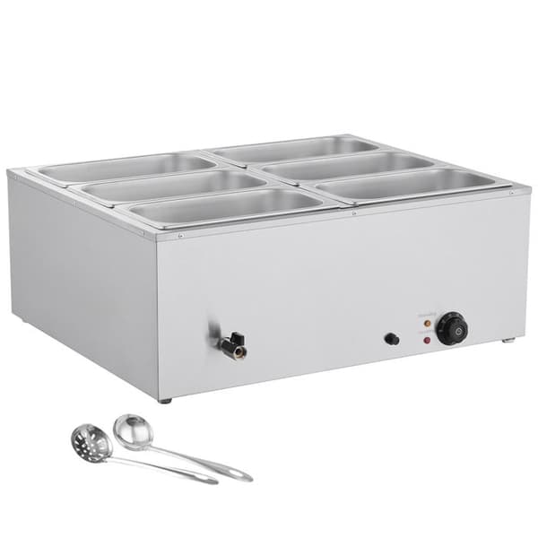 Elektrisk varmeplade - DUOKU - M-1323 - 1500W - Rustfrit stål - 6 bakker 1/3