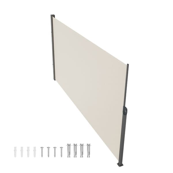 Utvikbar Sidobutik - DUOKU - 180 x 350 cm - Vattentät - UV-skydd - Beige beige