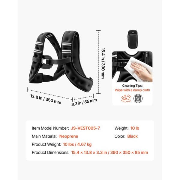 Viktväst - DUOKU - JS-VEST005-7 - 4,67 kg - Neopren - Andningsbar