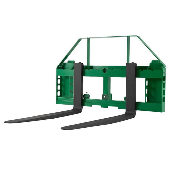 Kompaktikuormaimille tarkoitettu Palettikoukut-Duoku, 1270 mm runko, 1220 mm koukut, varren liittimet.