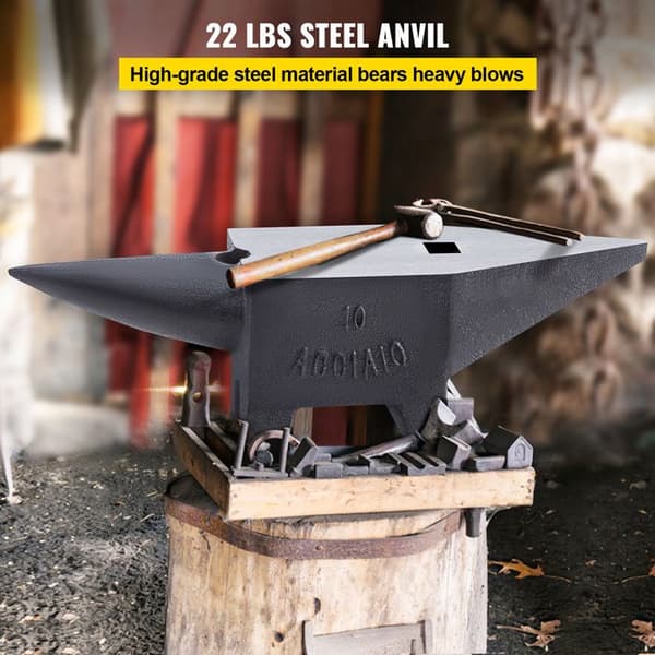 22 Pound Cast Iron Anvil - Duoku - Simple Horn - Large Work Surface - Stable Base - Forging Tool for Bending and Shaping