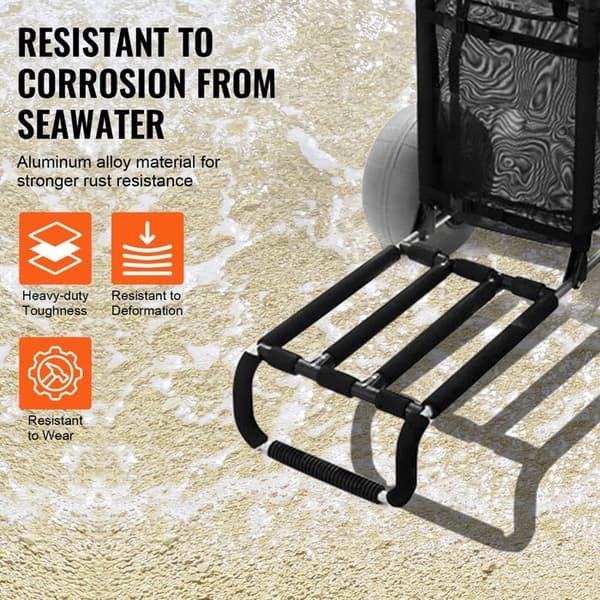 Strandvogn til Sand-Duoku-29,9" x 15,4"-Lasteplatform-Foldbar vogn med ballonhjul