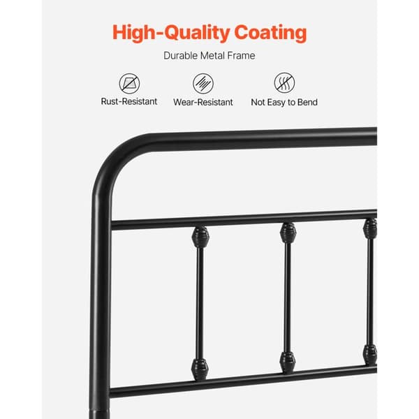 Sänggavel - DUOKU - Queen Size - Metall - Ram i Stål - Modernt Design Metall