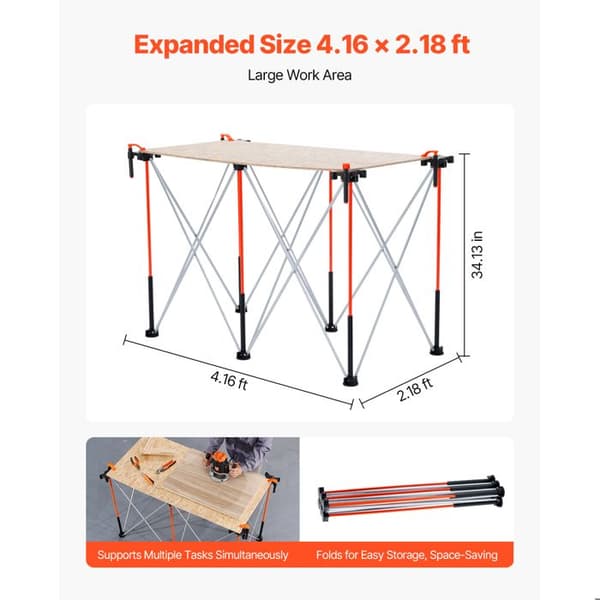 Fällbart Chassi - DUOKU - SNT-6A - 126,7x66,5x86,7 cm - Kapacitet 1135 kg - Ingen Montering Krävs