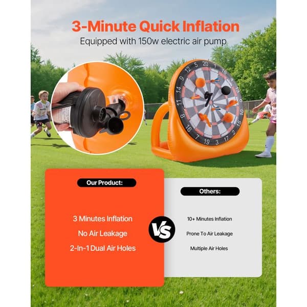 Dartspil - DUOKU - FDFFBB-003A-2 - 4 Bolde - 6 Dartpile - 6 Økser