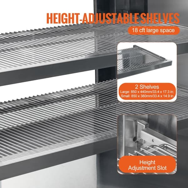 Køleudstilling - DUOKU - GN-1200R2 - 18 Cu.Ft. - Rustfrit Stål - Hærdet Glas