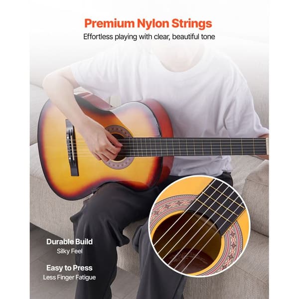 Klassisk Gitarr - DUOKU - M5831 - 96 cm - Komplett Set - Nylonsträngar Solstråle