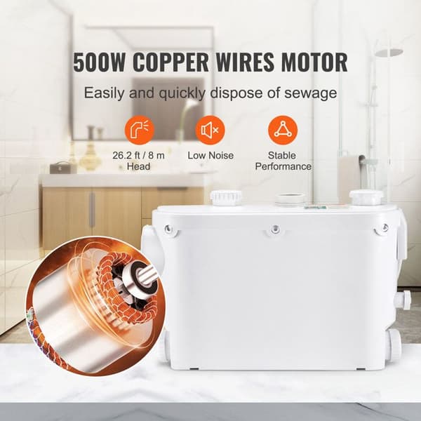 Sanitär Kvarn - DUOKU - FLO500 - 500 W - Flöde 6600 L/h - IPX8