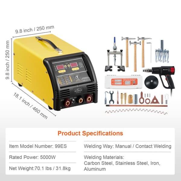 Vinkel-svejsere - DUOKU - Pro-Duoku - 5000 W - Manuel/Automatisk - 10 Tilstande