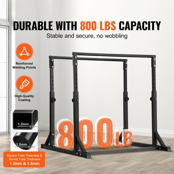 Doppstång - DUOKU - FA004 - Kapacitet 363 kg - Justerbar höjd - Parallella stänger