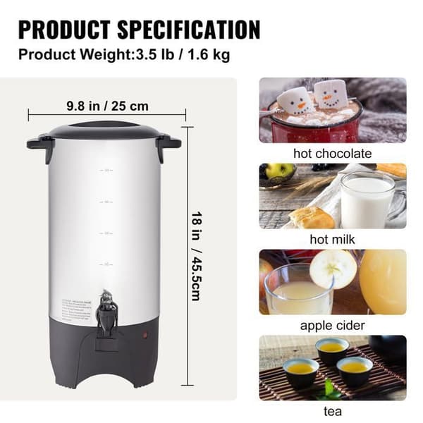 Kaffebryggare - DUOKU - KLY-7.4K - 50 koppar - 7,4 L - Håller 90–98 °C
