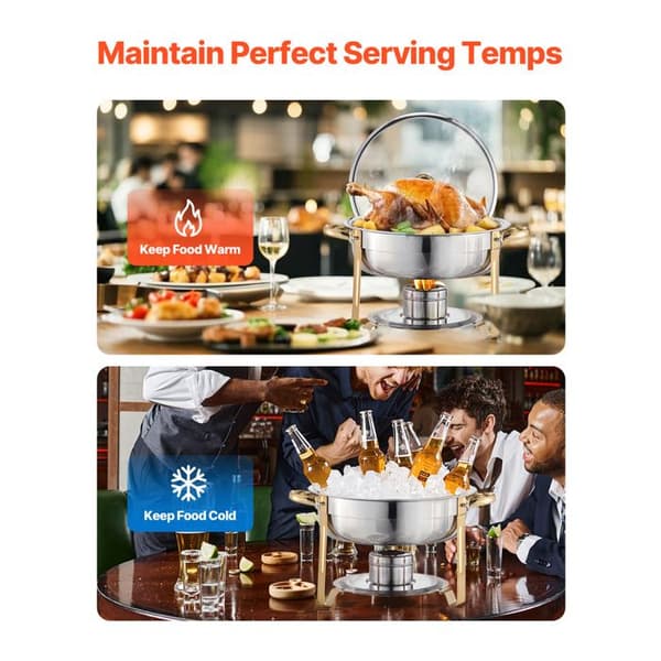 Chauffe-Plat - DUOKU - HZ-831B - 4 Stykker - Rustfrit Stål - 4,6 L