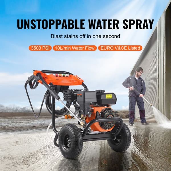 Bensin högtryckstvätt - DUOKU - 170B - 3500 PSI - 10 L/min - Aluminium pump