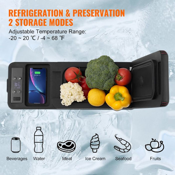 Bilrefrigerator - DUOKU - Model CF8 - 8 L - Temperatur -20 til 20 ℃ - Elektrisk