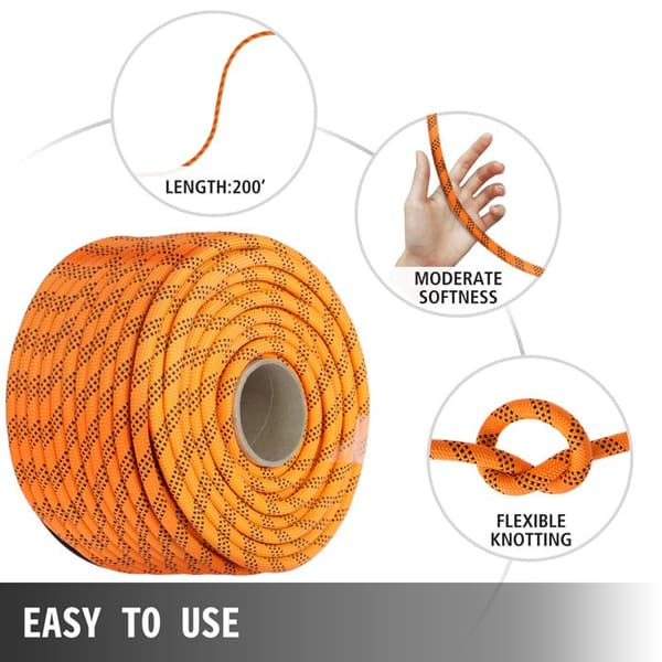 Træk- og belastningsreb - DUOKU - 7/16" x 200 - Polyester - Modstandsdygtighed 3800 kg - Meget holdbart