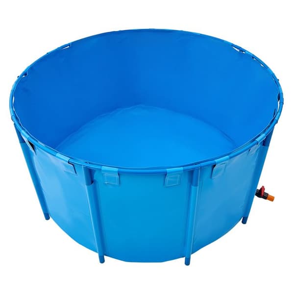 Fiskdamm - DUOKU - DS-207 - Kapacitet 3100 L - PVC-tyg - Stabil plastram Blå