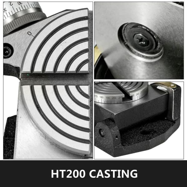 Rotationsbord - DUOKU - 4 Tum - Precision - 100 mm - Formning HT200 - 1:36
