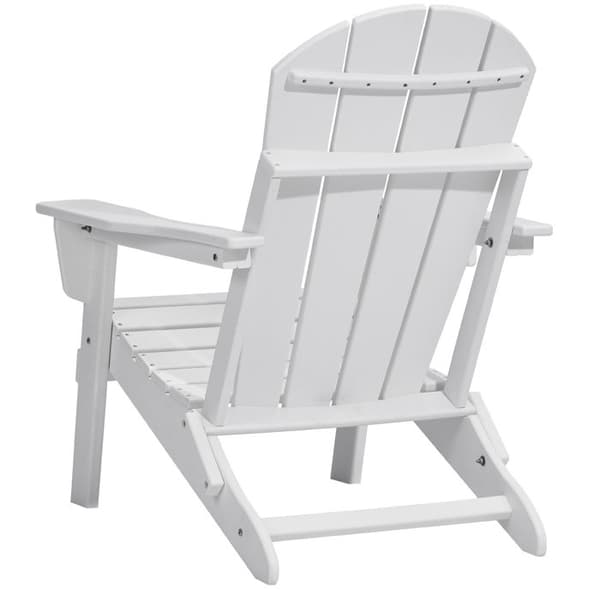 Adirondack Stol - DUOKU - Sæt af 2 - Foldbar - Med kopholder - Hvid Vit