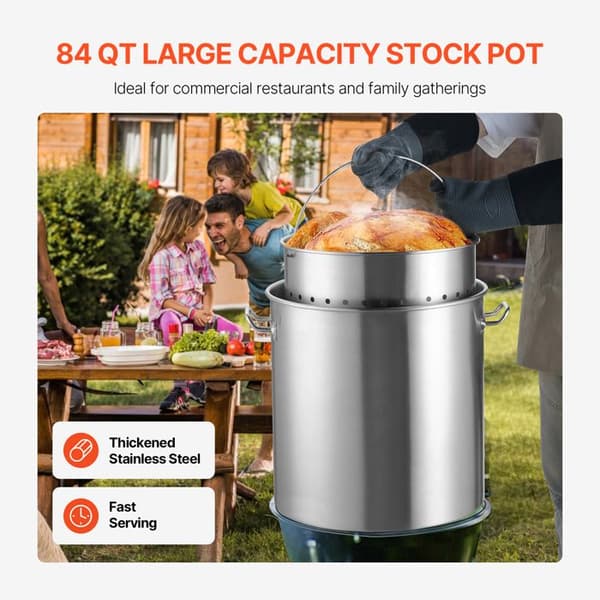 Marmite - DUOKU - SP84QT454906S - Rustfrit Stål - Store Kapacitet 84L - Induktionskompatibel