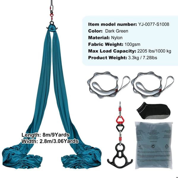 Hängande Gunga - DUOKU - YJ-0077-S1008 - 8,7 meter - Nylon 100 g/m² - Grön grön