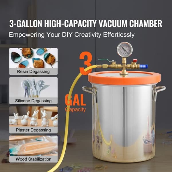 Vakuumbehållare - DUOKU - T3 - 3 Gallon - Tåligt Glaskåpa - Silikon