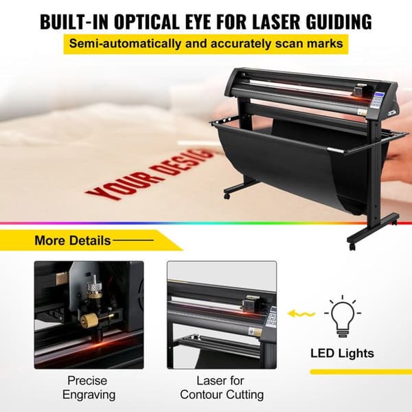 Vinyl Cutter - DUOKU - Plotter KH-1350A - LED Skærm - Kompatibel med SignCut - 1260 mm max
