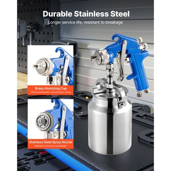Pneumatisk Sprutpistol - DUOKU - 4001 - Munstycke 1,8 mm - Flöde 160-240 ml/min - 1 L
