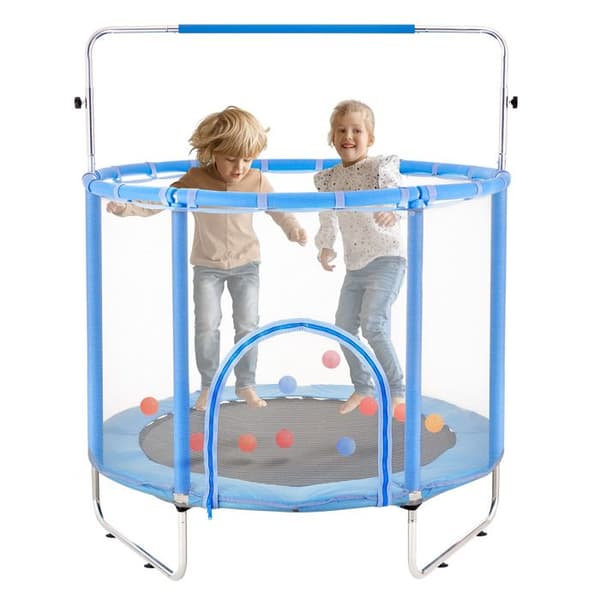 Trampolin - DUOKU - Mini Inomhus och Utomhus - 140 cm - Säkerhetsnät - Basketkorg