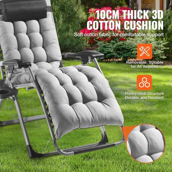 Gravity Chair - DUOKU - 26 Inches - Supports 500 lb - Adjustable - Gray Grå