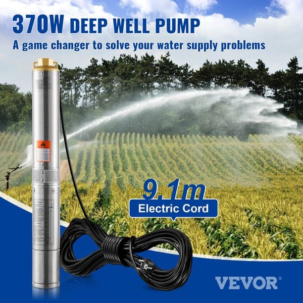 Dykpump - DUOKU - 4SDM3/7 - 370 W - Max Flöde 5,3 m³/h - Max Höjd 50 m