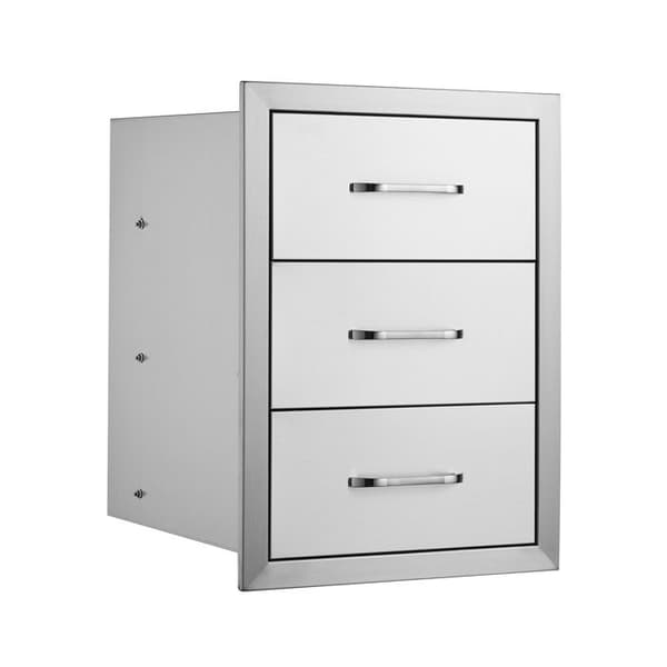 Udendørs køkkenskuffer - DUOKU - KM-CTG-2302-SKU5 - 400x450x450 mm - Rustfrit stål - 3 niveauer