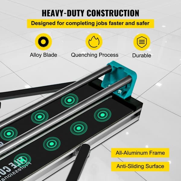 Manuel flise cutter - DUOKU - L-05 - 600 mm - Aluminium - Præcis laserguide