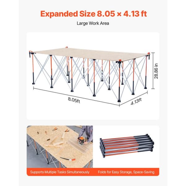 Fällbart Chassi - DUOKU - SNT-12 - Lastkapacitet 2724 kg - Dimensioner 245,5x126x73,3 cm - Ingen montering krävs