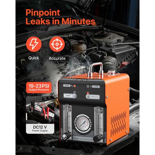 Röksensor - DUOKU - SD718 - 12 V DC - manometer och flödesmätare - 1,3–1,6 bar svart, orange
