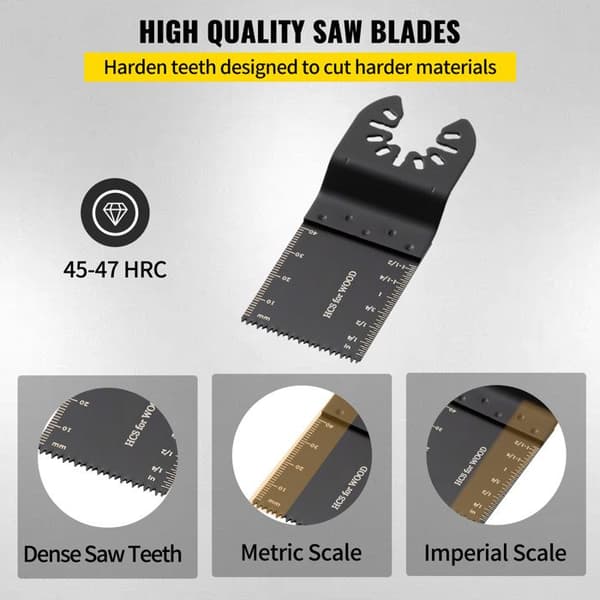 Oscillerande Sågblad-Duoku-100-Blads Multi-Tool-Kit-HCS - för Trä, Plast, Metall, Spik och Bultar