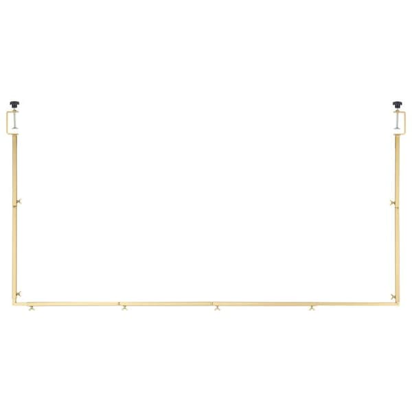 Stöd Tige de Table-Duoku-med Klämmor-Stöd Båge av Bord-Ram av Metallbåge-för Bröllopsdekoration, Födesledag, Jul-Guld