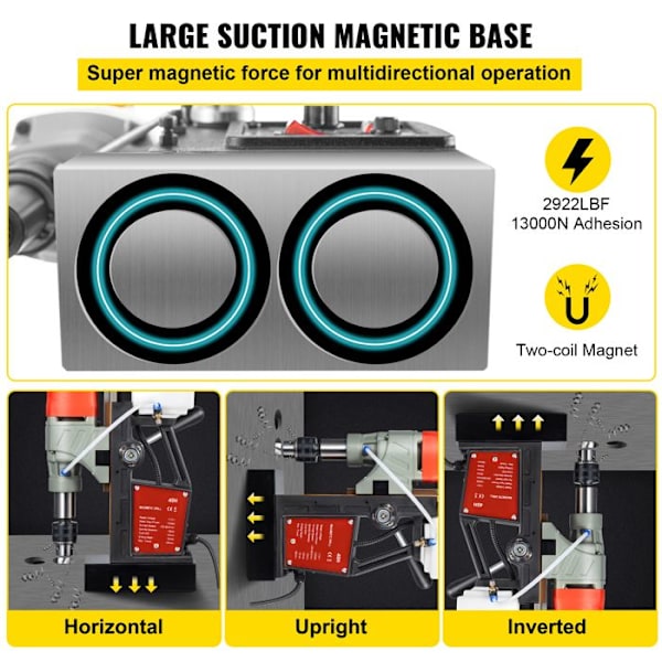 Magnetborr - DUOKU - VV-MD-UK2 - 1.57" Borrdiameter - Variabel hastighet - 1200W